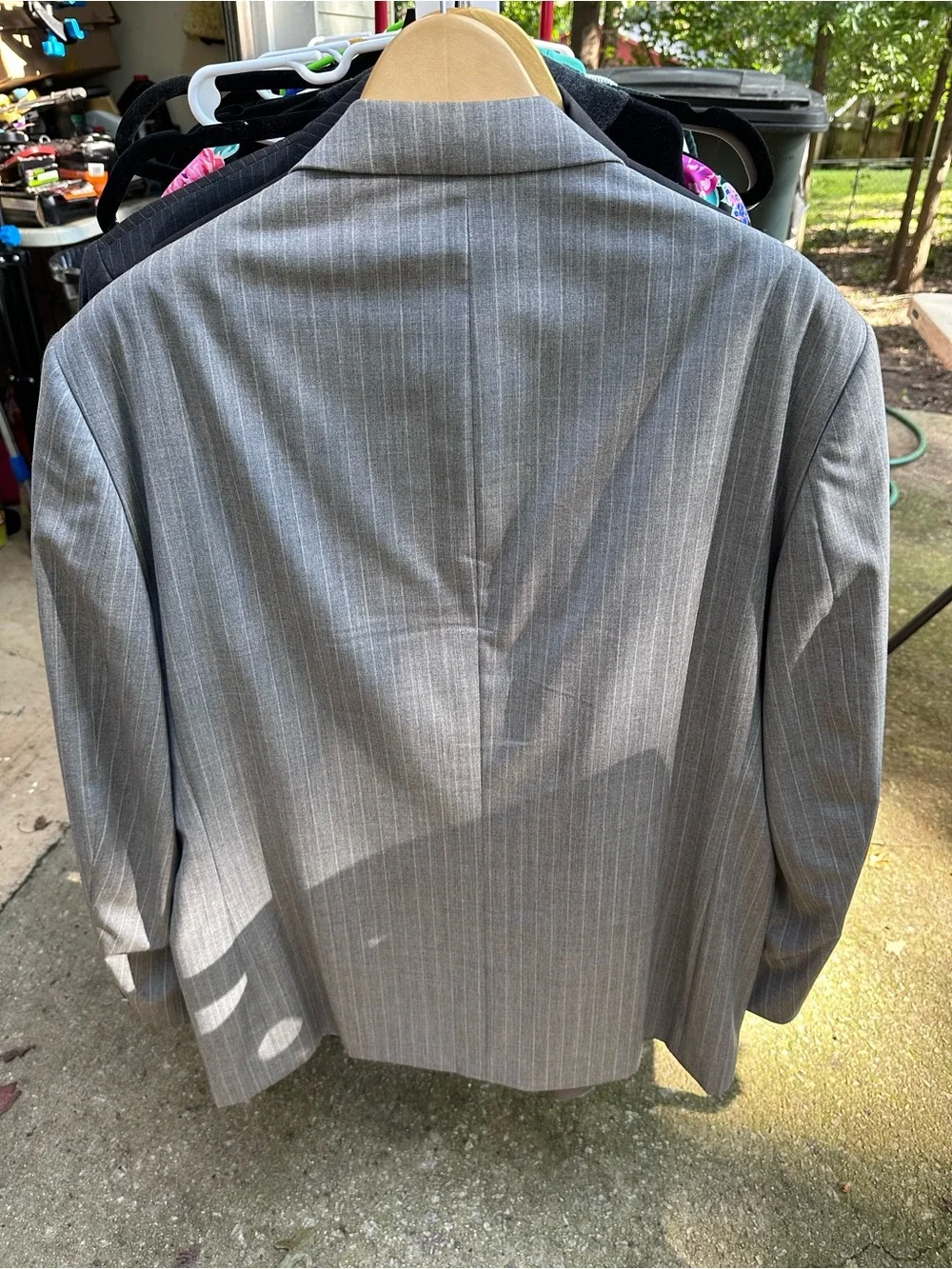 Pronto Uomo Light Gray Pinstripe Men's Blazer